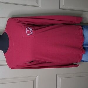 Ivory Ella Red Long Sleeve Shirt Volleyball Elephant Logo
